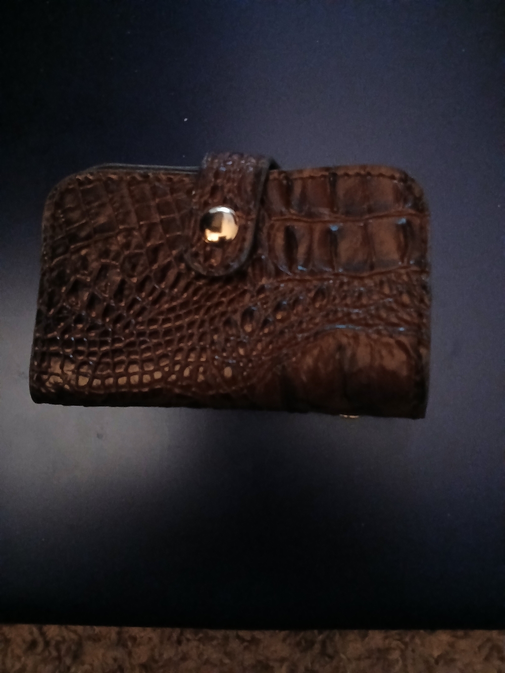 Vintage Brown Leather Wallet Womens Clutch Organizer